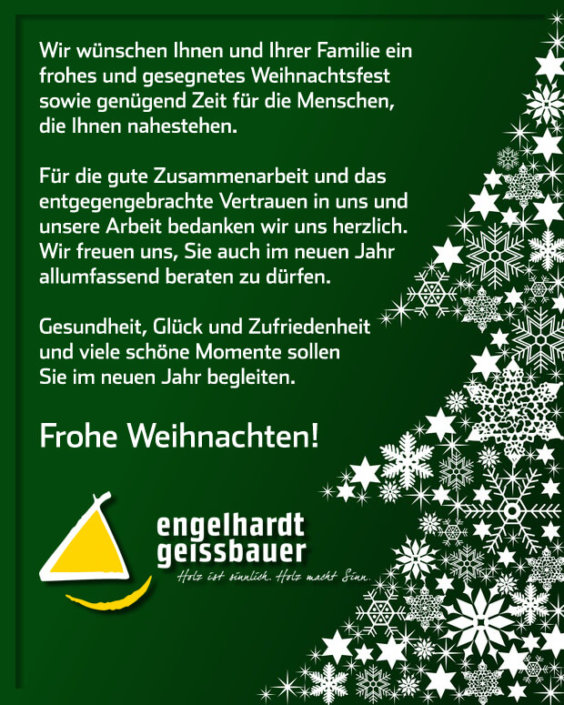 Frohe Weihnachten wünscht E&G