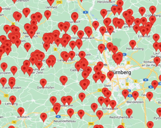 karte mittelfranken