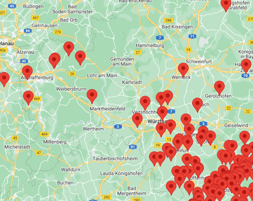 unterfranken karte 1